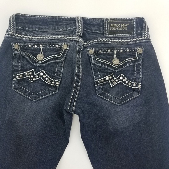 Miss Me Denim - MISS ME Dark Wash Mid Rise Skinny Jeans JE1049s2l